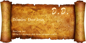 Dömös Dorina névjegykártya