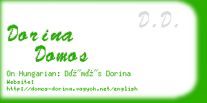 dorina domos business card